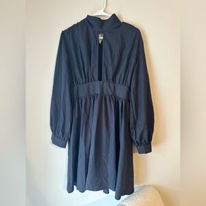 Elegant Black Long-Sleeve Dress